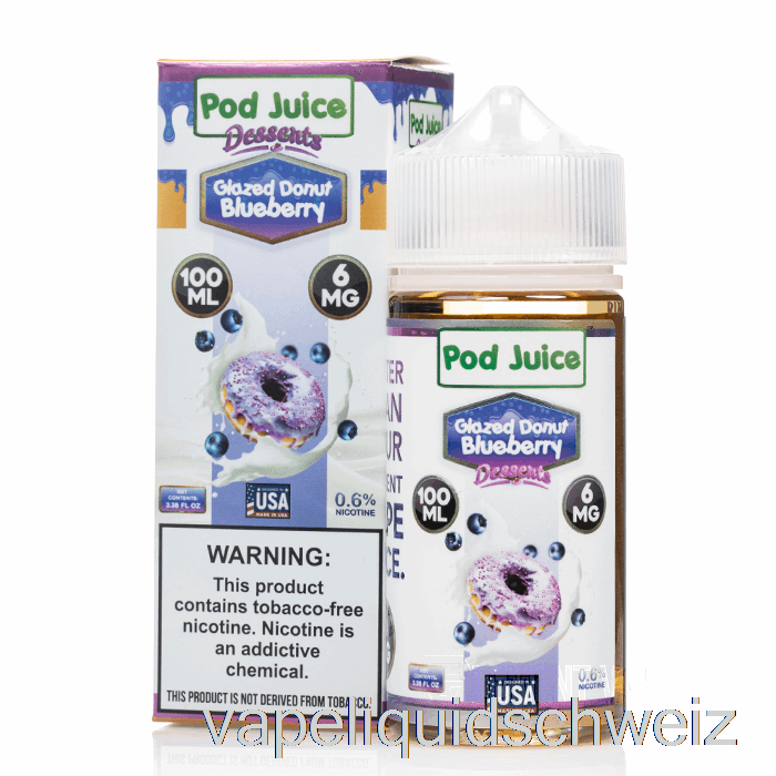 Glasierter Donut Blaubeere - Schotensaft - 100ml 0mg Vape Ohne Nikotin